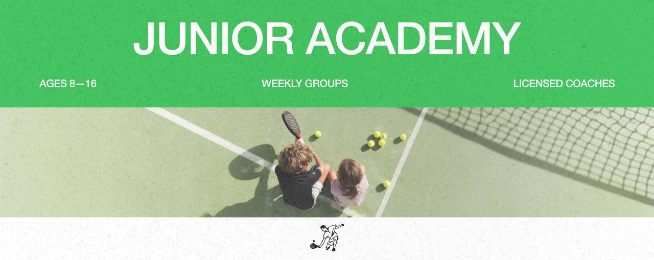 Junior Programme at The Qort — young player training on padel court